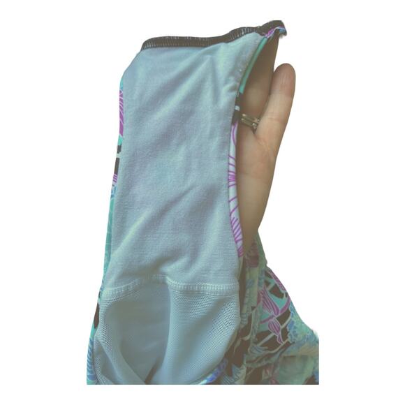 Sunseeker Womens D cup Underwire One Piece Blue Floral Swimsuit USA Size 8 - Picture 9 of 9